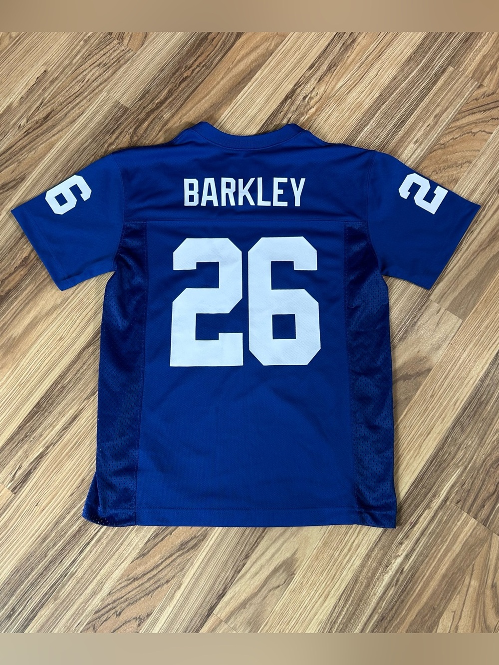 Saquon Barkley #26 New York Giants Jersey Youth M 10/12 Blue NFL Team Apparel